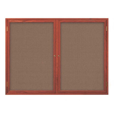 United Visual Products Open Faced Traditional Rounded Corkboard UV643ARC-BLACK-AMETHY